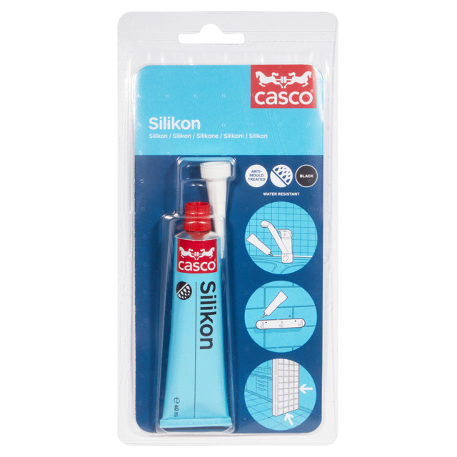 FOGMASSA SILIKON 2995 SVART 40ML 494032 | Beijerbygg Byggmaterial